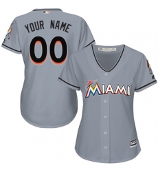 Men Women Youth All Size Miami Marlins Majestic Grey Home Cool Base Custom Jersey Men Women Youth All Size Miami Marlins Majestic Grey Home Cool Base Custom Jersey
