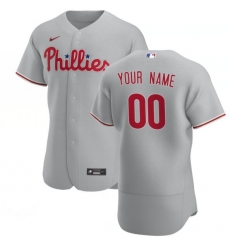 Men Women Youth Philadelphia Phillies Gray Road Custom Flex Base Jersey Men Women Youth Philadelphia Phillies Gray Road Custom Flex Base Jersey
