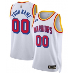 Men Women Youth Toddler GOLDEN STATE WARRIORS Custom Nike NBA Stitched Jersey White