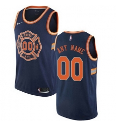 Men Women Youth Toddler All Size Nike New York Knicks Customized Swingman Navy Blue NBA City Edition Jersey Men Women Youth Toddler All Size Nike New York Knicks Customized Swingman Navy Blue NBA City Edition Jersey