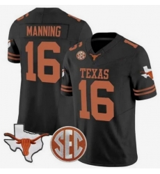 Men Tennessee Volunteers 16 Peyton Manning Black 2026 F U S E SEC Patch Stitched Jersey Men Tennessee Volunteers 16 Peyton Manning Black 2026 F U S E SEC Patch Stitched Jersey