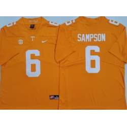 Men Tennessee Volunteers #6 Dylan Sampson Orange Stitched NCAA Jersey