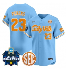 Men Tennessee Volunteers  Karlyn Pickens Blue 2026 World Series   SEC Patch Softball Stitched Jersey