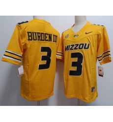 Men Missouri Tigers Luther Burden #3 Yellow F U S E Stitched Jersey Men Missouri Tigers Luther Burden #3 Yellow F U S E Stitched Jersey