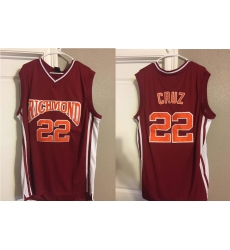 Men Richmond Cruz 22 Red Stitched Basketball Jersey Men Richmond Cruz 22 Red Stitched Basketball Jersey