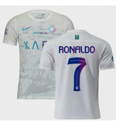 Men Al Nassr 7 Cristiano Ronaldo White 2023 24 Soccer Jersey