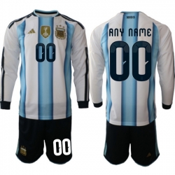 Argentina 2026 FIFA World Cup Soccer Jersey White LONG CUSTOM