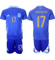 Men Argentina 17 Alejandro Garnacho Blue 2024 25 Away SoccerJersey Suit Men Argentina 17 Alejandro Garnacho Blue 2024 25 Away SoccerJersey Suit