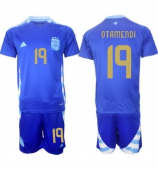 Men Argentina 19 Nicol E1s Otamendi Blue 2024 25 Away SoccerJersey Suit Men Argentina 19 Nicol E1s Otamendi Blue 2024 25 Away SoccerJersey Suit