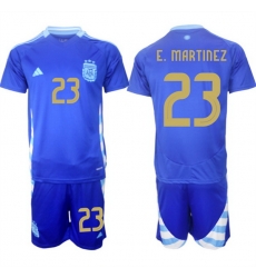 Men Argentina 23 Emiliano Mart EDnez Blue 2024 25 Away SoccerJersey Suit Men Argentina 23 Emiliano Mart EDnez Blue 2024 25 Away SoccerJersey Suit