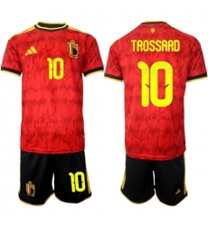 Belgium 2026 FIFA World Cup Soccer Jersey Red #10 TROSSARD