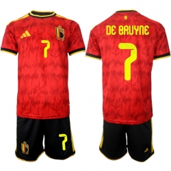 Belgium 2026 FIFA World Cup Soccer Jersey Red #7 DE BRUYNE