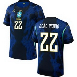 Men 22 Brazil National Team Joao Pedro 2026 Home Jersey 2