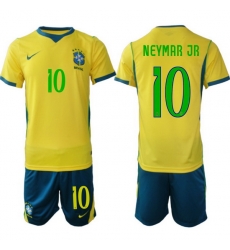 Men Brazil 2026 FIFA World Cup Yellow Home Soccer Jersey NEYMAR JR #10 Green Men Brazil 2026 FIFA World Cup Yellow Home Soccer Jersey NEYMAR JR #10 Green