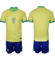 Men Brazil National Football Team Custom Yellow 2024 25 Soccer Jersey Suit Men Brazil National Football Team Custom Yellow 2024 25 Soccer Jersey Suit