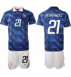 Men France 2026 FIFA World Cup Blue Soccer Jersey #21 Lucas Hernandez