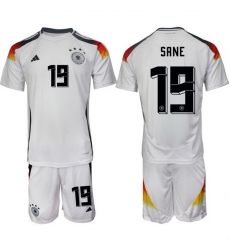 Men Germany 19 Leroy San E9 White 2024 25 Home Soccer Jersey Suit Men Germany 19 Leroy San E9 White 2024 25 Home Soccer Jersey Suit
