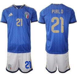 Italy Home Blue Soccer Jersey 0020