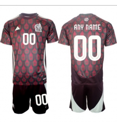Men Mexico Team Custom 2024 25 Burgundy Home Soccer Jersey Suit Men Mexico Team Custom 2024 25 Burgundy Home Soccer Jersey Suit