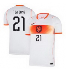 Men 21 Netherlands National Frenkie de Jong 2026 Away Stadium  2