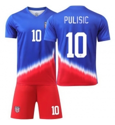 Youth American Team 10 Christian Pulisic 2024 25 Away Soccer Jersey Suit