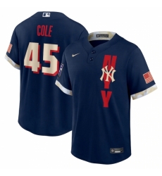 Men's New York Yankees #45 Gerrit Cole Nike Navy 2021 MLB All-Star Game Replica Player Jersey Men's New York Yankees #45 Gerrit Cole Nike Navy 2021 MLB All-Star Game Replica Player Jersey