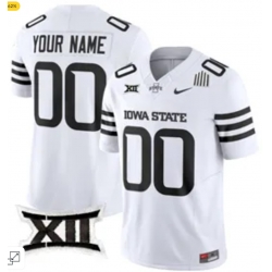 Custom Iowa State Cyclones Jersey White