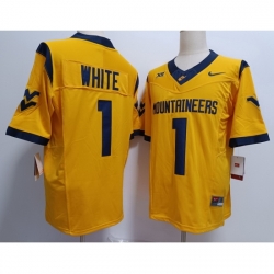 West Virginia Mountaineers #1 Customized Yellow Jersey