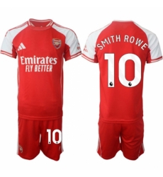 Men Arsenal FC 10 Emile Smith Rowe Red 2025 Home Soccer Jersey Suit
