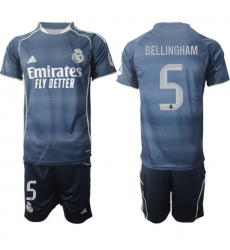 Men Real Madrid 2026 Soccer Jerseys DarkBlue #5 BELLINGHAM
