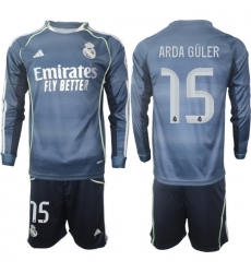 Men Real Madrid 2026 Soccer Jerseys DarkBlue Long #15 ARDA GULER Men Real Madrid 2026 Soccer Jerseys DarkBlue Long #15 ARDA GULER
