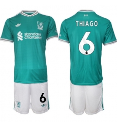 Men Liverpool 2026 Soccer Jerseys Teal #6 THIAGO Men Liverpool 2026 Soccer Jerseys Teal #6 THIAGO