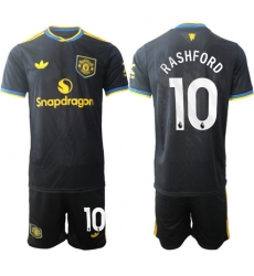 Men Manchester United 2026 Soccer Jerseys Black #10 RASHFORD