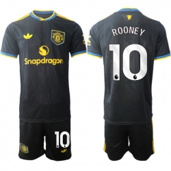 Men Manchester United 2026 Soccer Jerseys Black #10 ROONEY