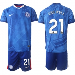 Men Chelsea 2026 Soccer Jerseys Blue #21 CHILWELL