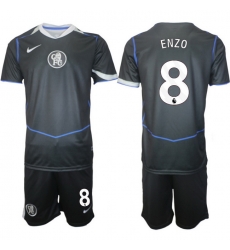 Men Chelsea 2026 Soccer Jerseys DarkGrey #8 ENZO