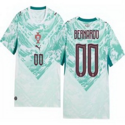 Women 00 Portugal Replica Custom Long Sleeve Away Jersey   1