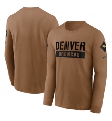 Men Denver Broncos 2023 Brown Salute To Service Long Sleeve T Shirt Men Denver Broncos 2023 Brown Salute To Service Long Sleeve T Shirt