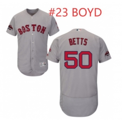 BOYD #23 Red Sox Grey Collection 2018 World Series Jersey