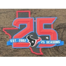 Texans 25 Anniversary Jersey Patch 01