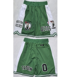 Men Boston Celtics Green White Shorts Men Boston Celtics Green White Shorts