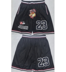 Men Chicago Bulls Michael Jordan Black Shorts002 Run Small Men Chicago Bulls Michael Jordan Black Shorts002 Run Small