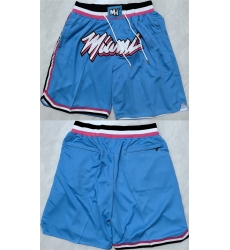 Men Miami Heat Blue Shorts Men Miami Heat Blue Shorts