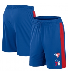 Men Philadelphia 76ers Blue With Team Logo Shorts Men Philadelphia 76ers Blue With Team Logo Shorts