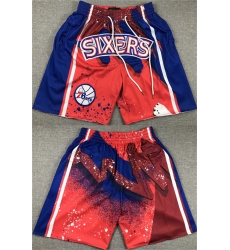 Men Philadelphia 76ers Red Blue Shorts 28Run Small 29 Men Philadelphia 76ers Red Blue Shorts 28Run Small 29
