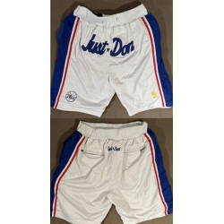 Men Philadelphia 76ers White 1996 1997 Shorts