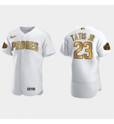 Men San Diego Padres Fernando Tatis Jr. 2022 Mlb All Star Game White Gold Men Jersey Men San Diego Padres Fernando Tatis Jr. 2022 Mlb All Star Game White Gold Men Jersey