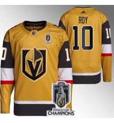 Men Women Youth Vegas Golden Knights #10 Nicolas Roy Gold 2023 Stanley Cup Champions Stitched Jersey Men Women Youth Vegas Golden Knights #10 Nicolas Roy Gold 2023 Stanley Cup Champions Stitched Jersey