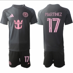 Men Inter Miami CF 17 Josef Martnez 2025 Black Away Soccer Jersey Suit