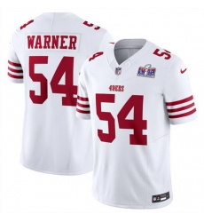 Men San Francisco 49ers 54 Fred Warner White 2023 F U S E Vapor Untouchable Limited Stitched Football 2024 Super Bowl LVIII Jersey Men San Francisco 49ers 54 Fred Warner White 2023 F U S E Vapor Untouchable Limited Stitched Football 2024 Super Bowl LVIII Jersey